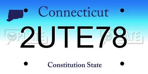 2UTE78 Connecticut License Plate