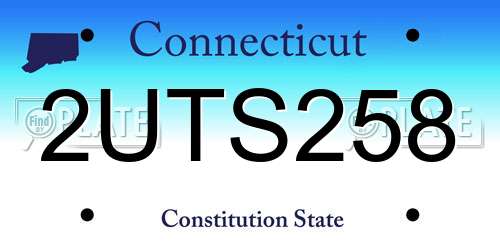 2UTS258 Connecticut License Plate