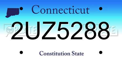 2UZ5288 Connecticut License Plate