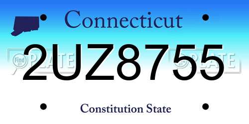 2UZ8755 Connecticut License Plate