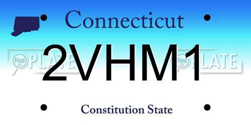 2VHM1 Connecticut License Plate