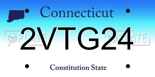 2VTG24 Connecticut License Plate