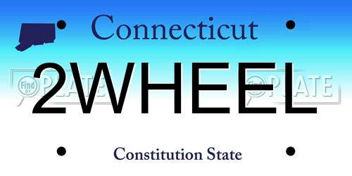 2WHEEL Connecticut License Plate
