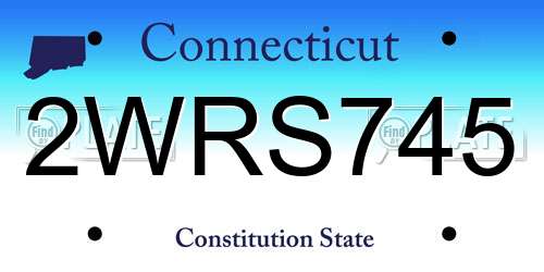 2WRS745 Connecticut License Plate