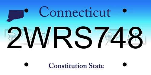 2WRS748 Connecticut License Plate