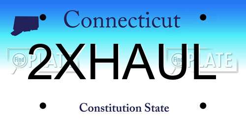 2XHAUL Connecticut License Plate