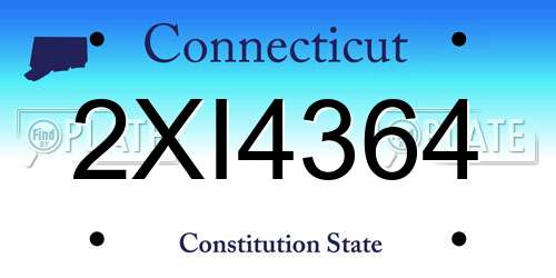 2XI4364 Connecticut License Plate