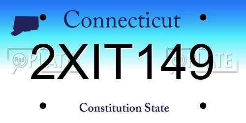2XIT149 Connecticut License Plate