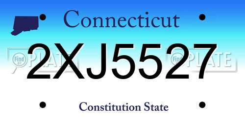 2XJ5527 Connecticut License Plate