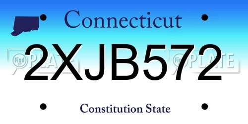 2XJB572 Connecticut License Plate