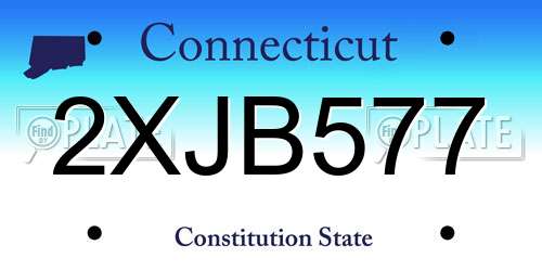 2XJB577 Connecticut License Plate
