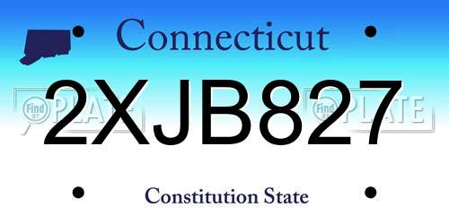2XJB827 Connecticut License Plate