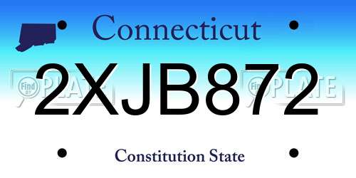 2XJB872 Connecticut License Plate