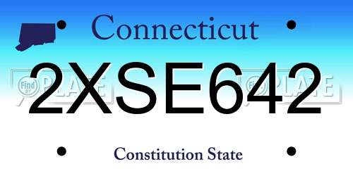 2XSE642 Connecticut License Plate