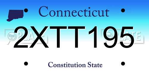 2XTT195 Connecticut License Plate