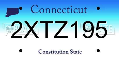 2XTZ195 Connecticut License Plate