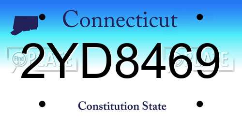 2YD8469 Connecticut License Plate
