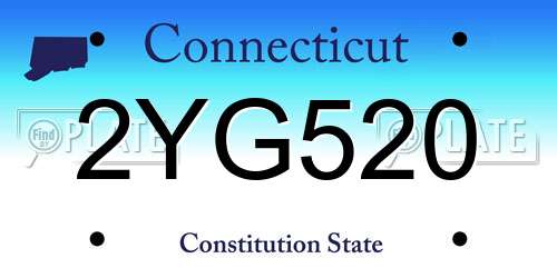 2YG520 Connecticut License Plate
