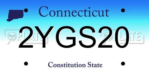 2YGS20 Connecticut License Plate