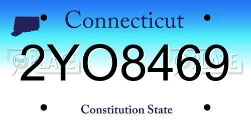2YO8469 Connecticut License Plate