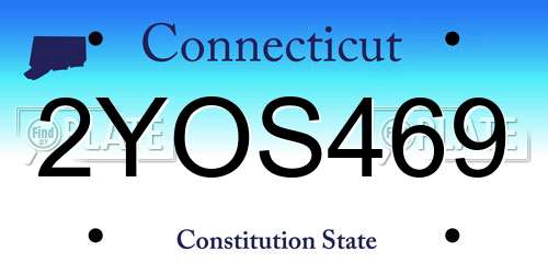 2YOS469 Connecticut License Plate