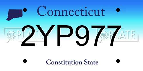 2YP977 Connecticut License Plate
