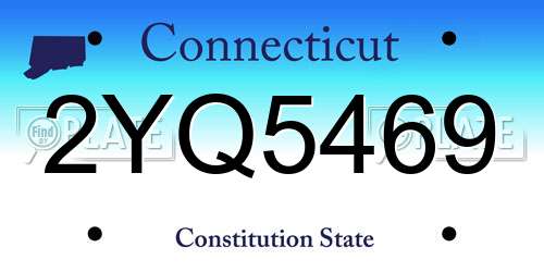 2YQ5469 Connecticut License Plate