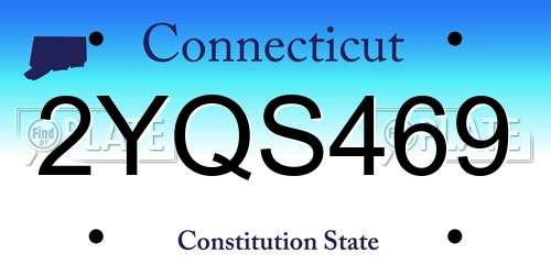 2YQS469 Connecticut License Plate
