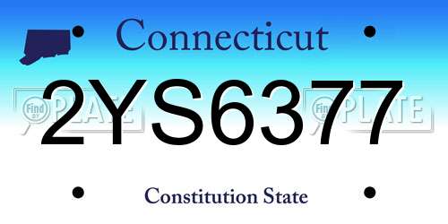 2YS6377 Connecticut License Plate