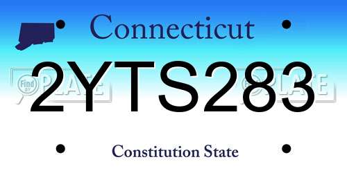 2YTS283 Connecticut License Plate