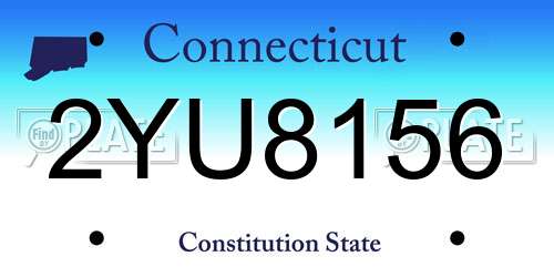 2YU8156 Connecticut License Plate