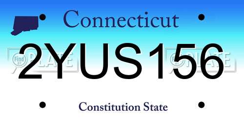 2YUS156 Connecticut License Plate