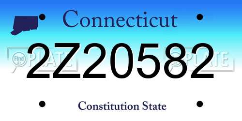 2Z20582 Connecticut License Plate
