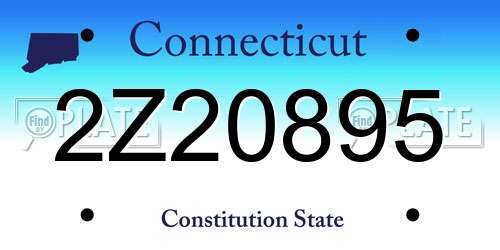2Z20895 Connecticut License Plate