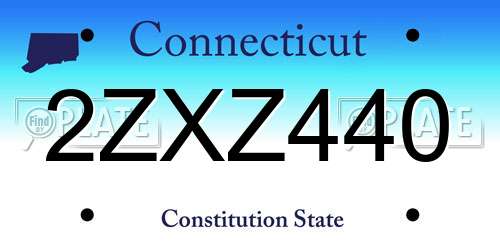 2ZXZ440 Connecticut License Plate