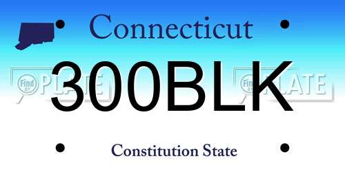 300BLK Connecticut License Plate
