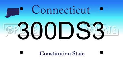 300DS3 Connecticut License Plate