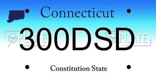 300DSD Connecticut License Plate