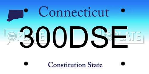 300DSE Connecticut License Plate