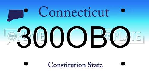 300OBO Connecticut License Plate