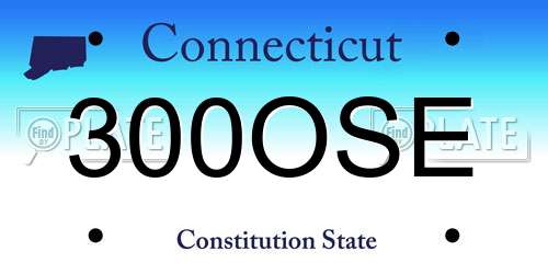 300OSE Connecticut License Plate