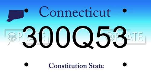 300Q53 Connecticut License Plate
