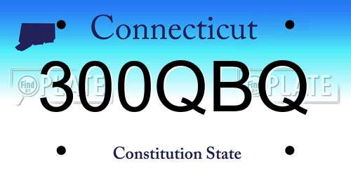 300QBQ Connecticut License Plate