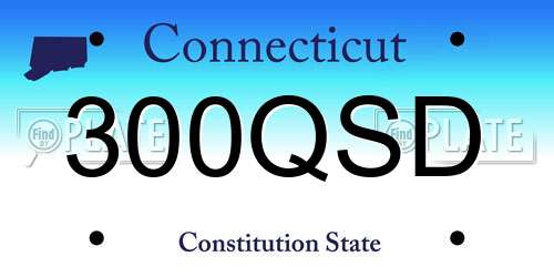 300QSD Connecticut License Plate