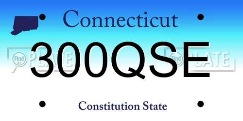 300QSE Connecticut License Plate