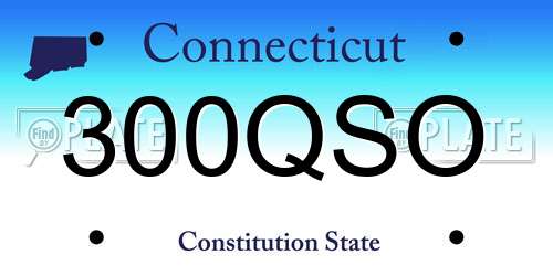300QSO Connecticut License Plate