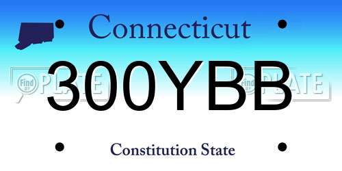 300YBB Connecticut License Plate