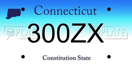 300ZX Connecticut License Plate