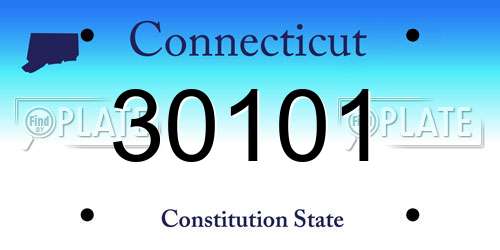 30101 Connecticut License Plate