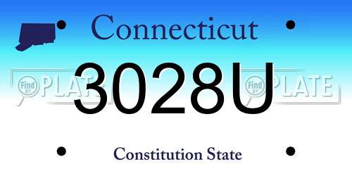 3028U Connecticut License Plate